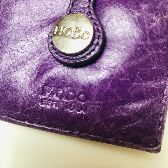 HOBO Purple Leather Metro Slide Card Stacker Wallet - Picture 4 of 5